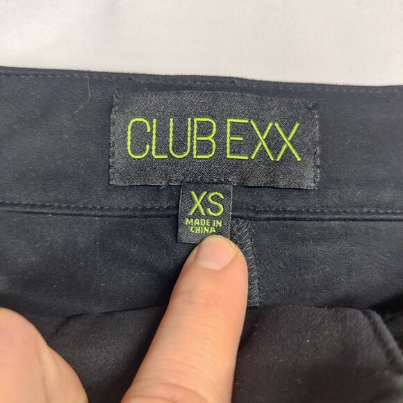 Club Exx Faux Suede Stretch Cut Off Lace Up Mini Skirt XS Rave Gothic Festival - Picture 6 of 10